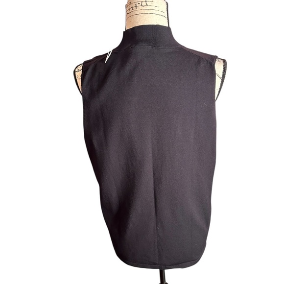 Ann Taylor Black Sleeveless Turtleneck Top NWT Size XL - Picture 3 of 4